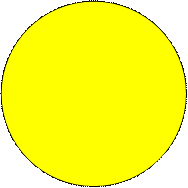 Circulo de color amarillo para identificar la Alerta Amarilla